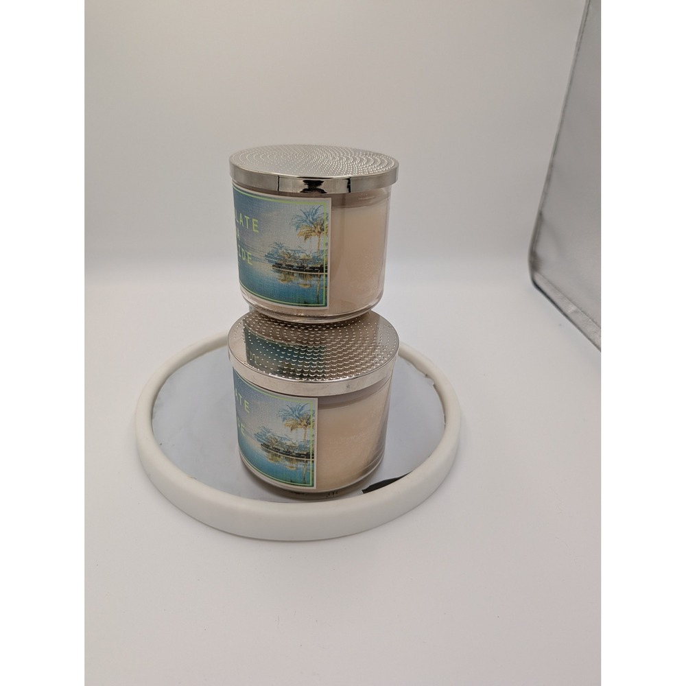 Bath & Body Works Chocolate Banana‎ Mudslide 3 Wick Candle Lot of 3 14.5 oz Each - Picture 2 of 5